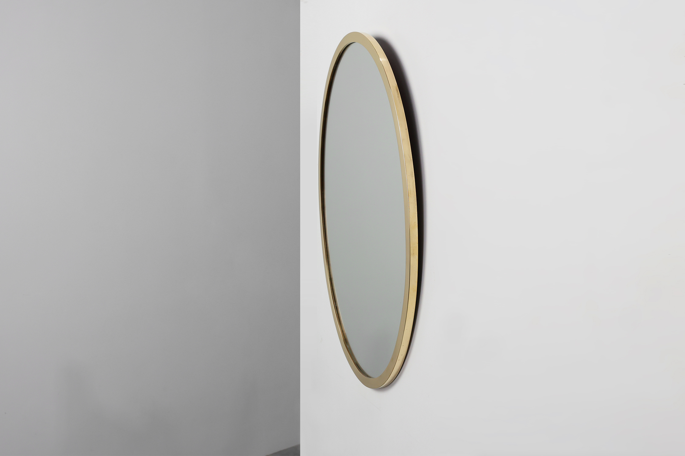 Art Deco Copper‑Plated Metal Mirror, Belgium ca. 1925thumbnail